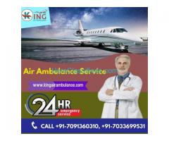 Hire Low-Cost Air Ambulance in Varanasi with Ventilator Setup by King