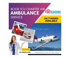 Medivic Aviation Air Ambulance Services in Varanasi with Well-Experienced Medical Team 