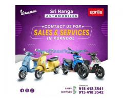 Vespa Aprilia Sales & Services in Kurnool || Sri Ranga Automobiles, Vespa Aprilia